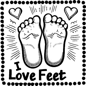 I Love Feet with Hearts