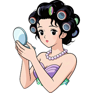 Mermaid with Hair Curlers