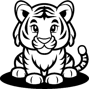 Cute Tiger Sitting