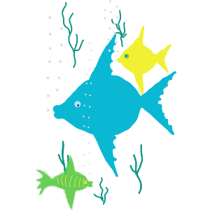 Three Swimming Fish