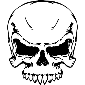Threatening Skull Illustration