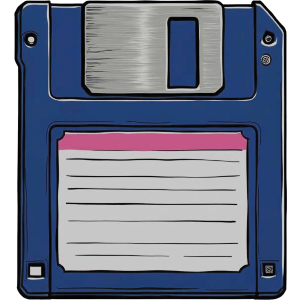 Blue Floppy Disk