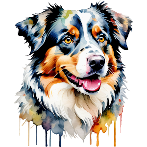 Watercolour Sheepdog