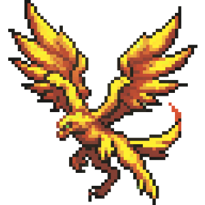 Pixel Art Phoenix Rising