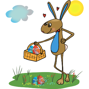 Easter Bunny With Eggs