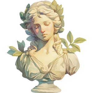 Greek Woman Bust Statue 