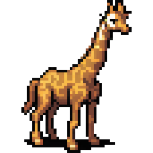 Pixel Art Giraffe