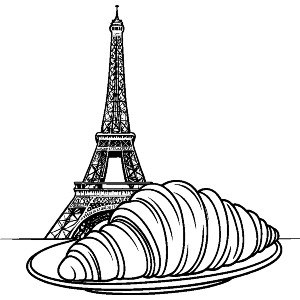 Croissant & Eiffel Tower