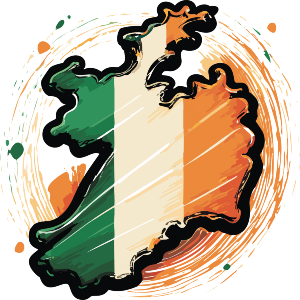 Irish Flag Shaped Like Ireland