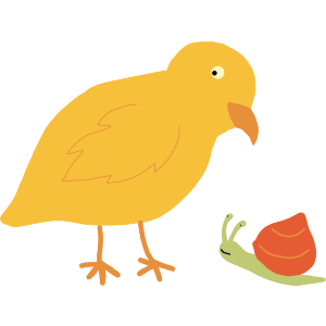 Chick And A Snail