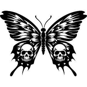Butterfly With Skull Wings