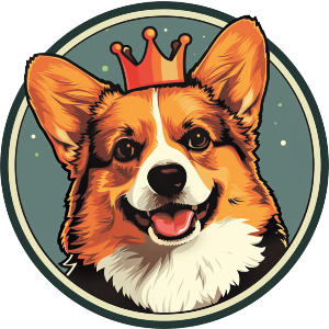 Corgi Wearing a Crown