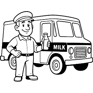 Milkman & Delivery Truck