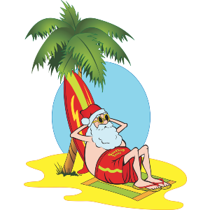 Surfing Santa