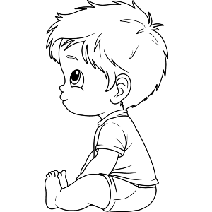 Cute Sitting Boy
