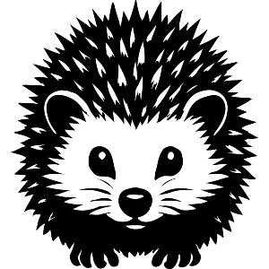 Cute Fluffy Hedgehog With Spiky Hair