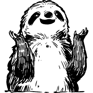 Cute Happy Sloth