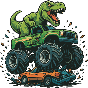 Dinosaur Monster Truck Smash