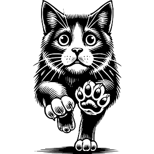 Scared Cat Running