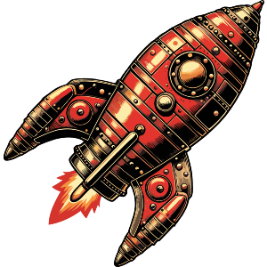 Retro Toy Rocket Ship