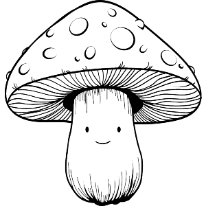 Smiling Toadstool Mushroom