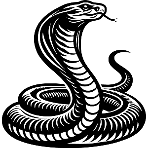 Coiled Cobra Snake