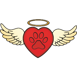 Paw Print Angel Heart