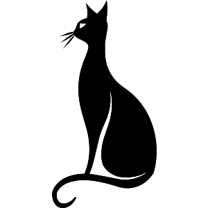 Minimalistic Cat Silhouette
