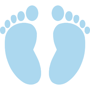 Blue Baby Footprints