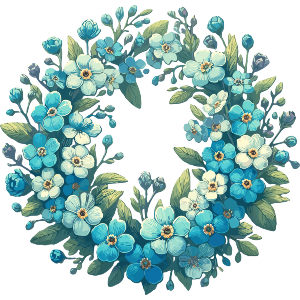 Forget Me Not Wreath