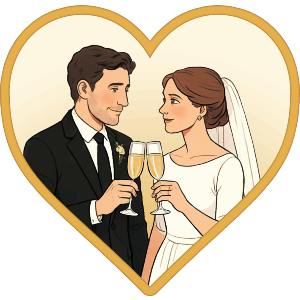 Loved Up Bride & Groom