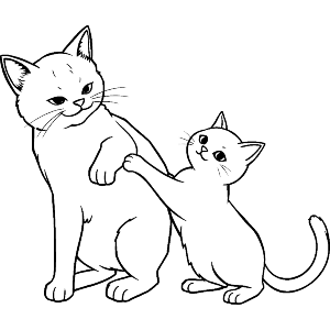 Two Cats Playing