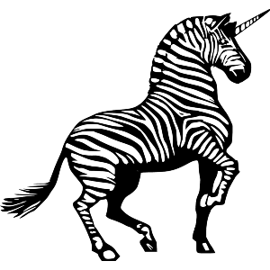 Fantasy Zebra Unicorn