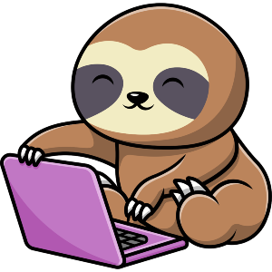 Sloth With a Laptop
