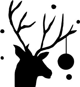 Christmas Stag with Bauble
