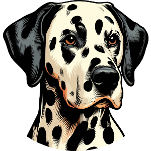 Dalmation Dog Portrait