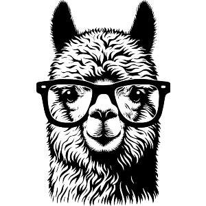 Alpaca Wearing Glasses