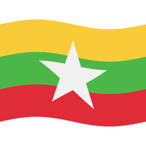 Waving Burmese Flag