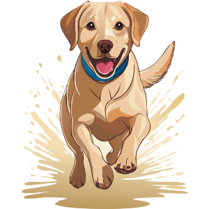 Happy Labrador Running 