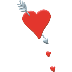 Red Heart and Silver Arrow