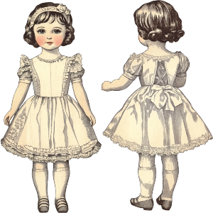 Vintage Doll Back and Front