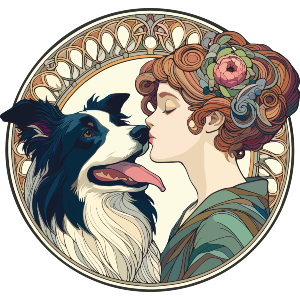 Girl With Border Collie