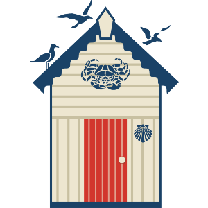 Beach Hut With Sea Gulls