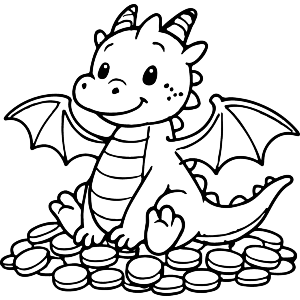 Dragon Hoarding Treasure