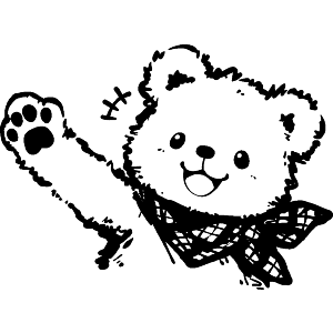 Cute Happy Bear Waving