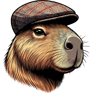 Capybara Wearing A Cap