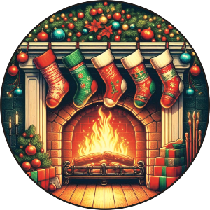 Fireplace With Stockings