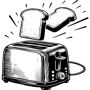 Toast Popping From Toaster