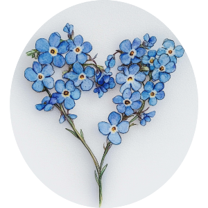 Sprig of Forget Me Nots