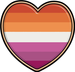 Lesbian Pride Flag Heart